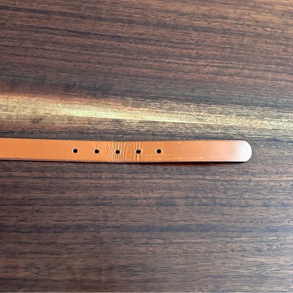L’Aiglon Vintage Tan Leather Belt with Gold & Silver Buckle Size 30 - Picture 6 of 7